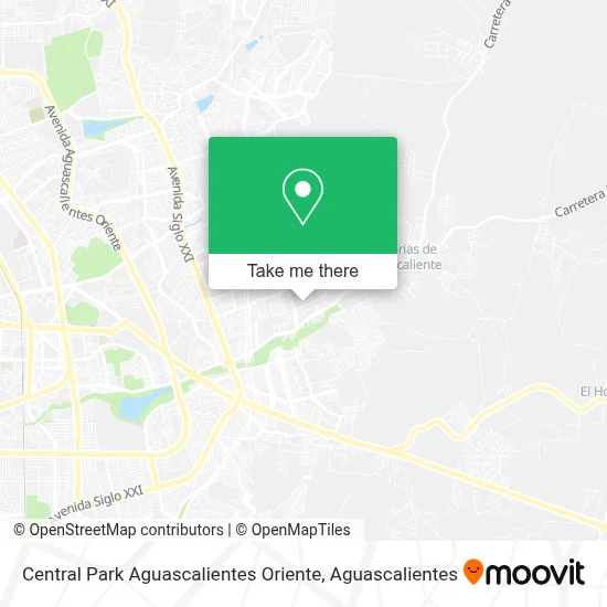 Central Park Aguascalientes Oriente map