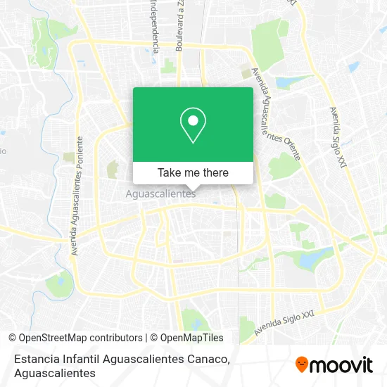 Estancia Infantil Aguascalientes Canaco map