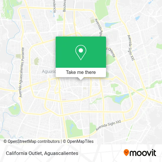 California Outlet map