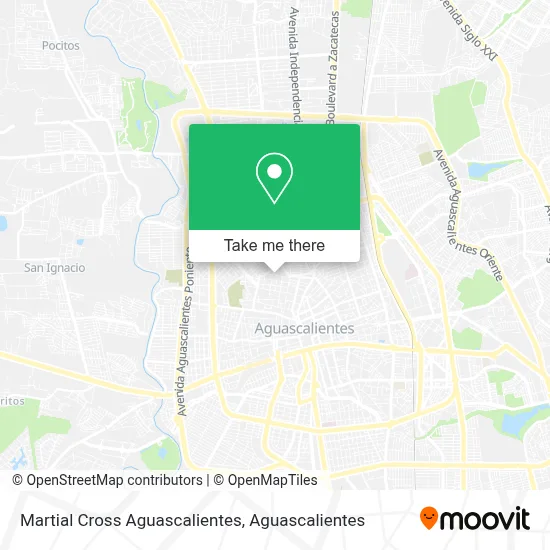Martial Cross Aguascalientes map