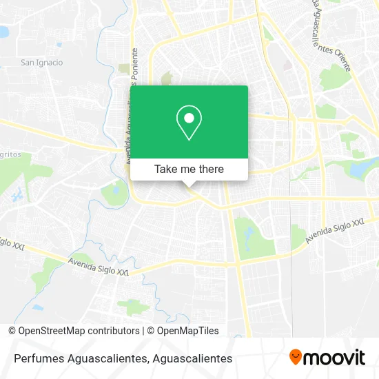 Perfumes Aguascalientes map