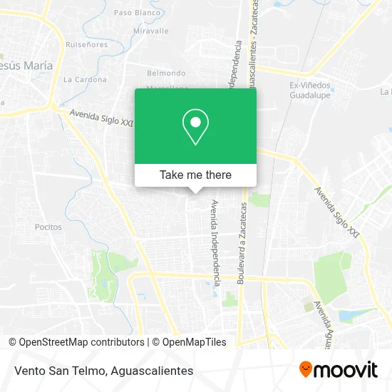 Vento San Telmo map