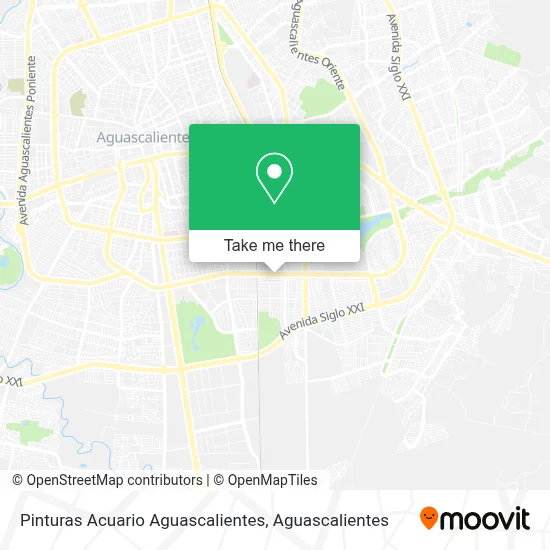 Pinturas Acuario Aguascalientes map