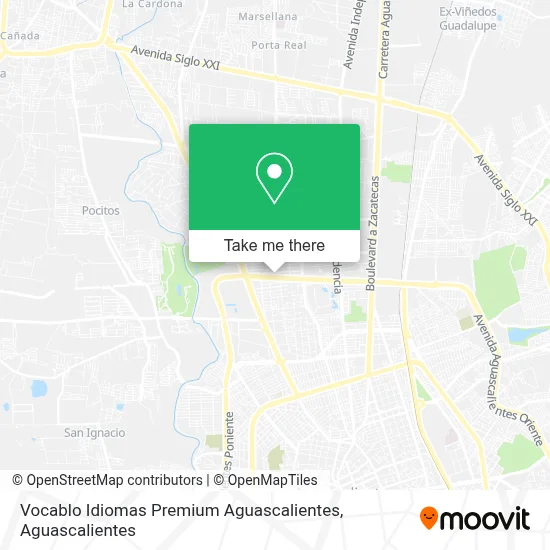 Vocablo Idiomas Premium Aguascalientes map