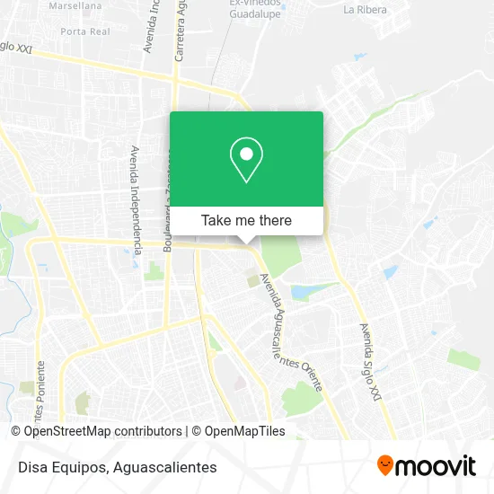 Disa Equipos map