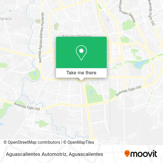 Aguascalientes Automotriz map