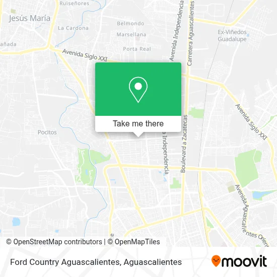 Ford Country Aguascalientes map