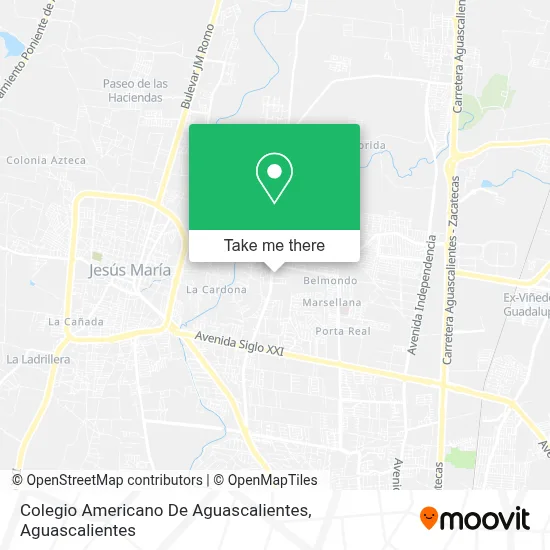 Colegio Americano De Aguascalientes map