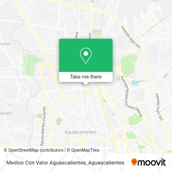 Medios Con Valor Aguascalientes map