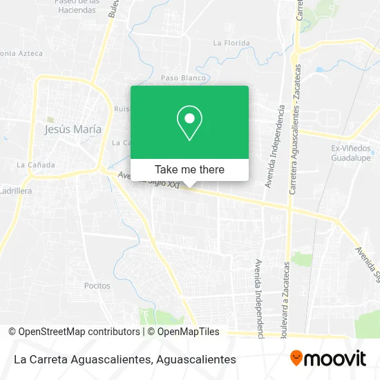 La Carreta Aguascalientes map