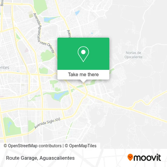 Route Garage map