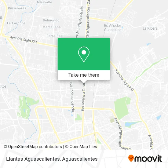 Llantas Aguascalientes map