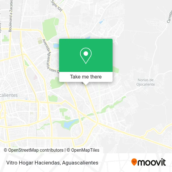 Vitro Hogar Haciendas map