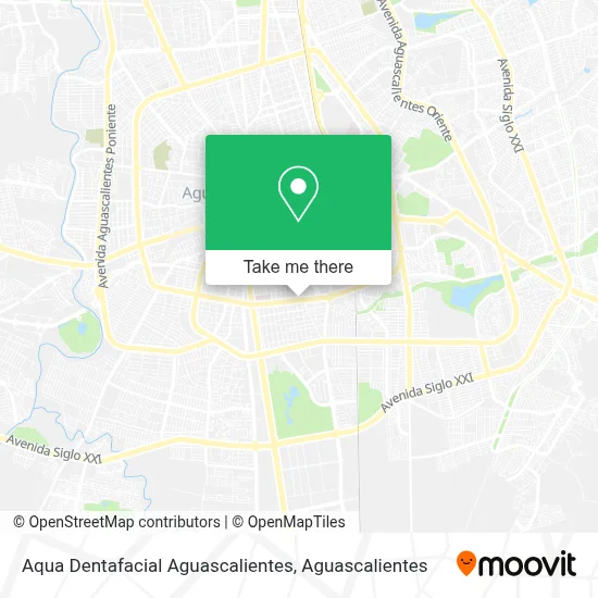 Aqua Dentafacial Aguascalientes map