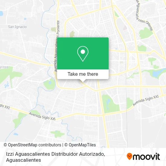 Izzi Aguascalientes Distribuidor Autorizado map