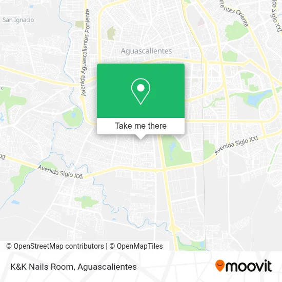 K&K Nails Room map