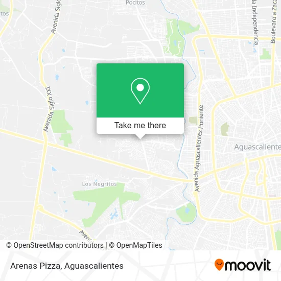 Arenas Pizza map