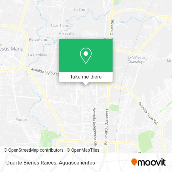 Duarte Bienes Raíces map
