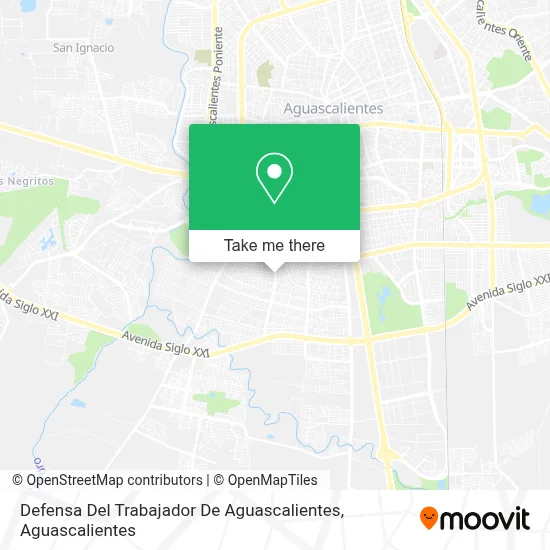 Defensa Del Trabajador De Aguascalientes map