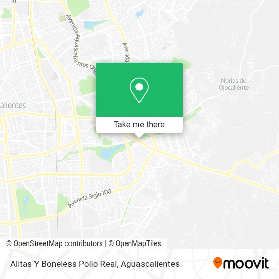 Alitas Y Boneless Pollo Real map