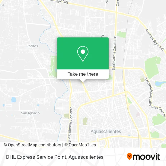 DHL Express Service Point map