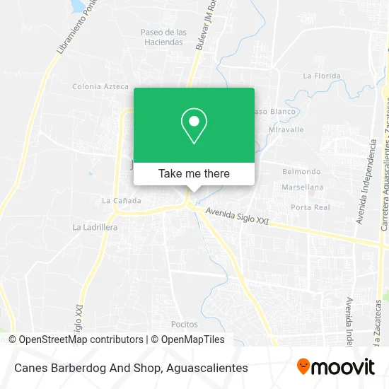 Canes Barberdog And Shop map