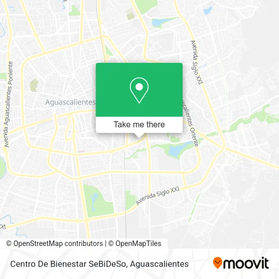 Mapa de Centro De Bienestar SeBiDeSo