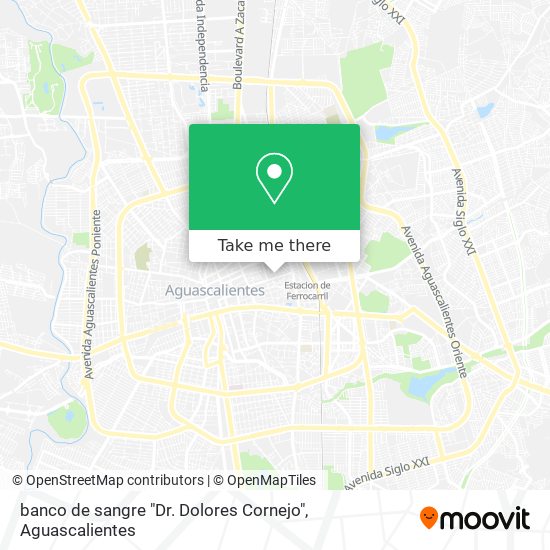 banco de sangre "Dr. Dolores Cornejo" map