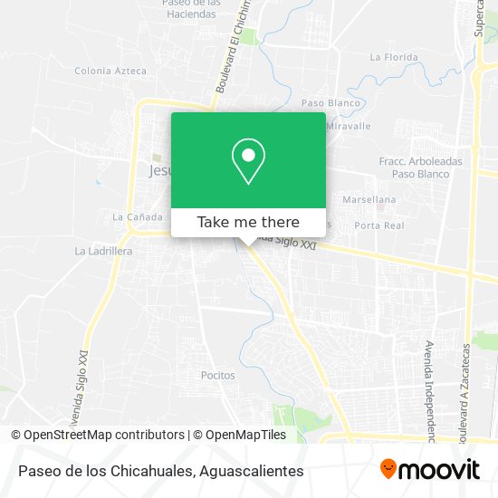 Paseo de los Chicahuales map