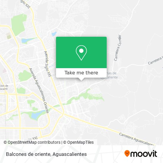 Mapa de Balcones de oriente