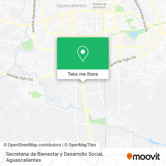 Mapa de Secretaria de Bienestar y Desarrollo Social