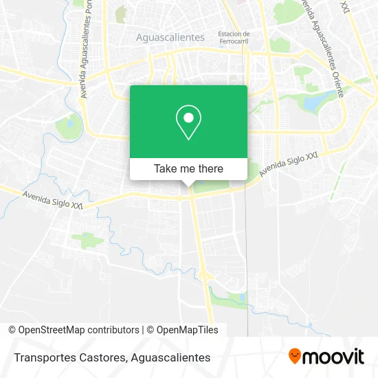 Transportes Castores map
