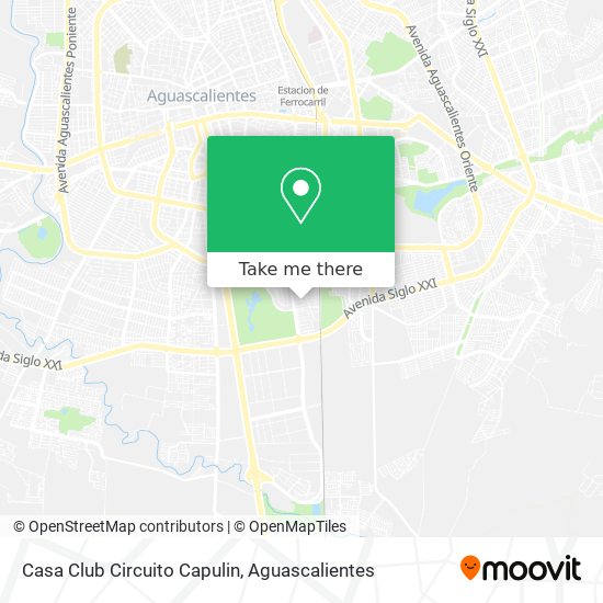 Casa Club Circuito Capulin map