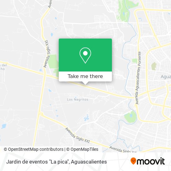 Jardin de eventos "La pica" map