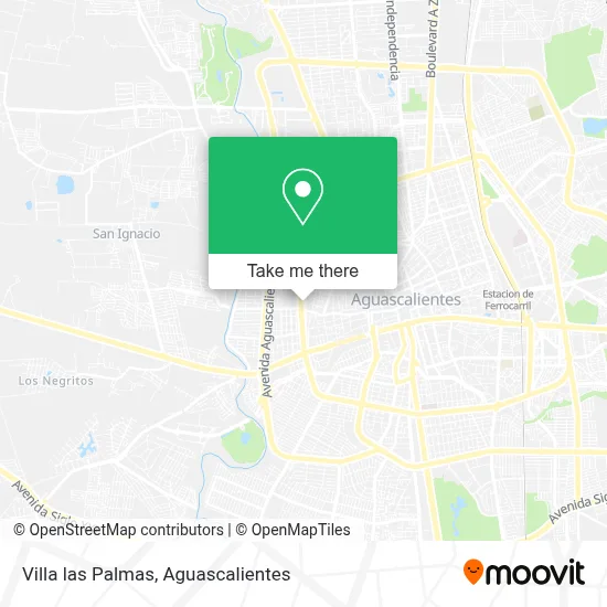 Villa las Palmas map