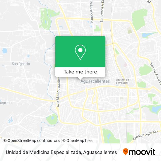 Unidad de Medicina Especializada map