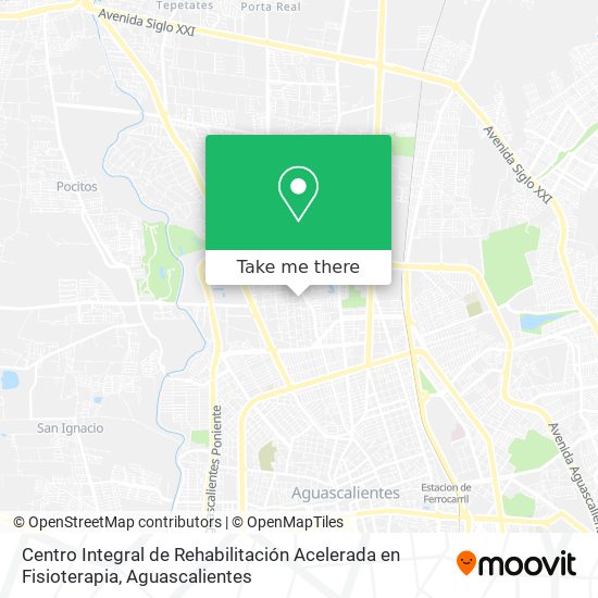 Mapa de Centro Integral de Rehabilitación Acelerada en Fisioterapia