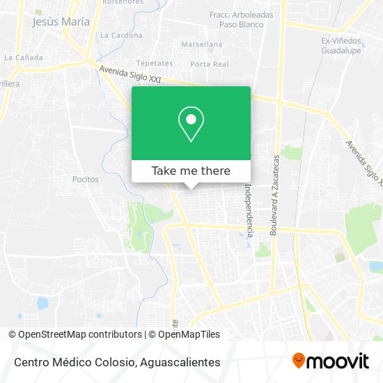 Mapa de Centro Médico Colosio