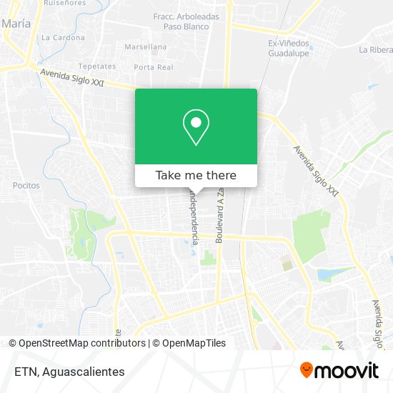 How to get to ETN in Aguascalientes by Bus?