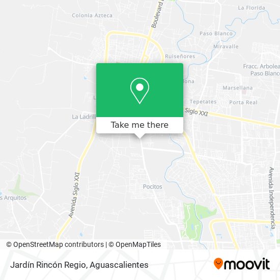 Jardín Rincón Regio map