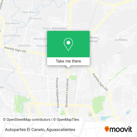 Autopartes El Canelo map