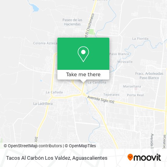 Tacos Al Carbón Los Valdez map
