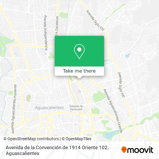 Mapa de Avenida de la Convención de 1914 Oriente 102