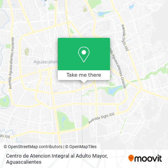 Mapa de Centro de Atencion Integral al Adulto Mayor
