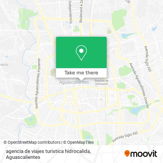 agencia de viajes turistica hidrocalida map