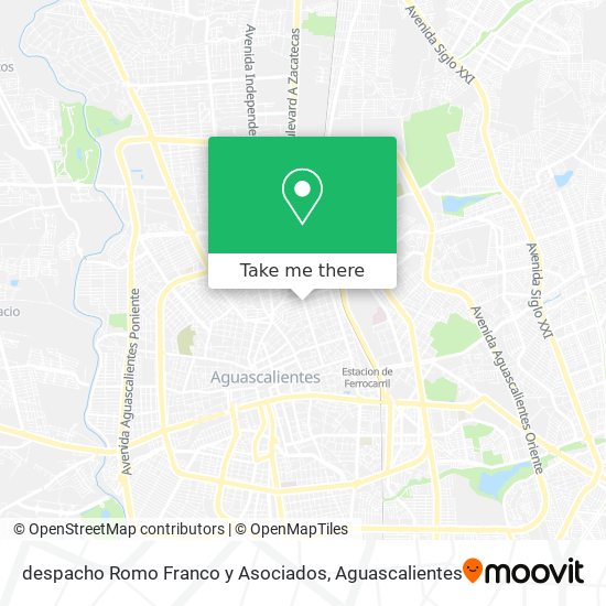 despacho Romo Franco y Asociados map