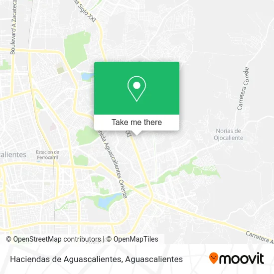 Haciendas de Aguascalientes map
