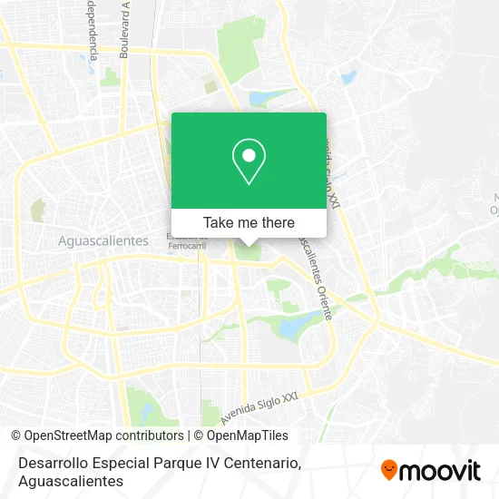 Mapa de Desarrollo Especial Parque IV Centenario