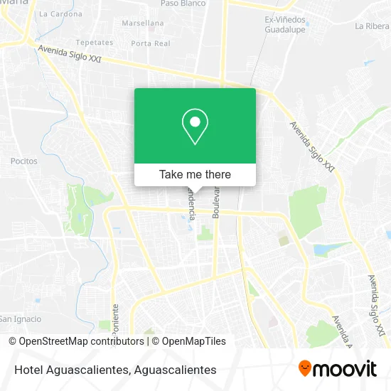Hotel Aguascalientes map