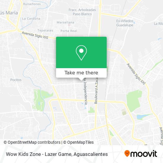 Mapa de Wow Kids Zone - Lazer Game